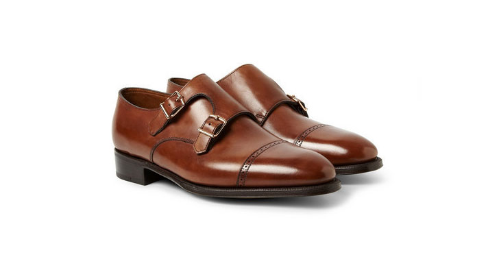  Açık Kahverenginde Tokalı Ayakkabılar Monk Strap